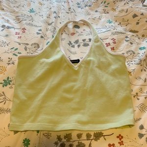 Brandy Melville Lime Halter Crop